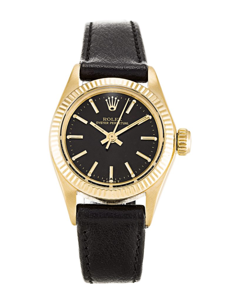 Replica Rolex Lady Oyster Perpetual Black Dial Opclock