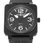 fake black white square bell and ross watch