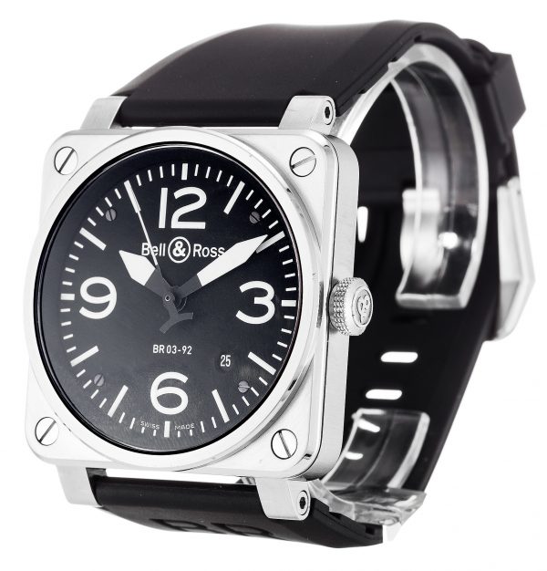 silver case bell and ross replica watch