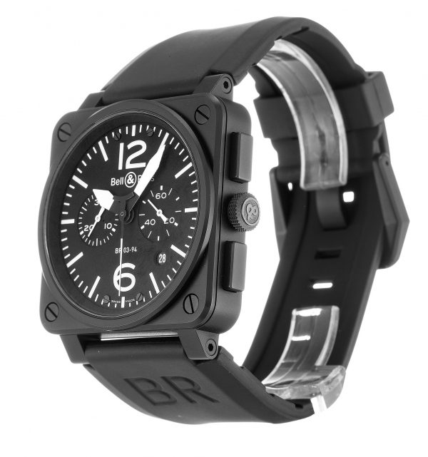all black bell and ross square watch