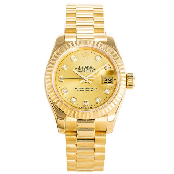 Fake Rolex Datejust Gold Ladies 179178 | OpClock Watches