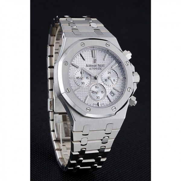 white dial metal ap watch
