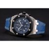 blue dial and blue leather strap ap offshore