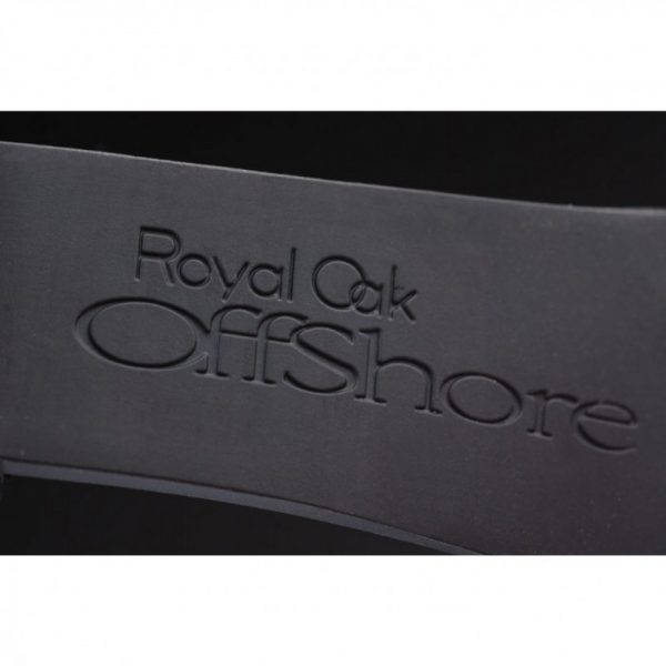 royal oak offshore logo on black rubber band