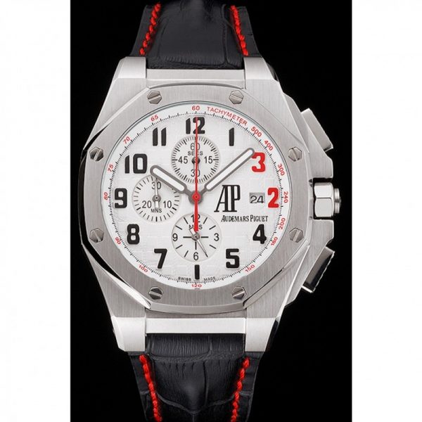 white and red accents audemars piguet royal oak