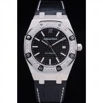 diamond ap watch with leather band