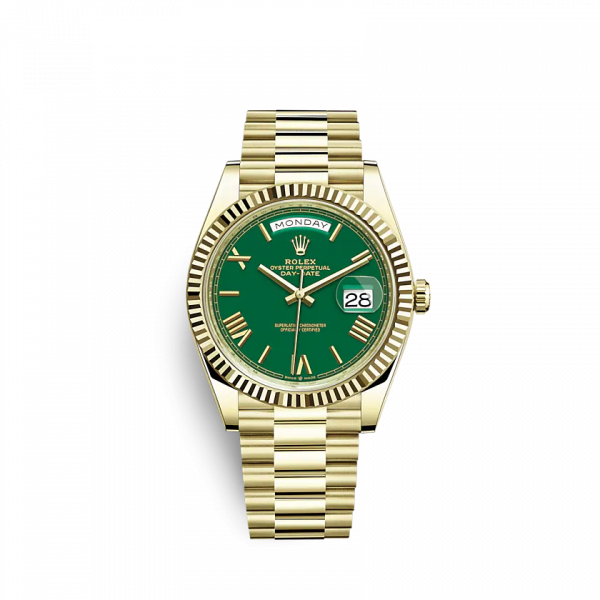 Fake rolex day date with green dial
